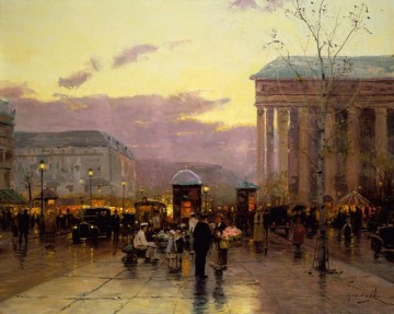 Anochecer lluvioso París Thomas Kinkade Pinturas al óleo